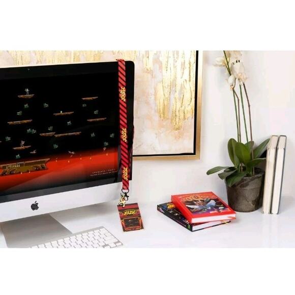 Midway Arcade Games Lanyard w/ ID Holder & Charm - Joust - Picture 2 of 4